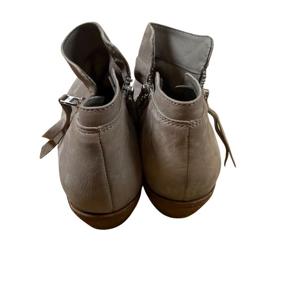 Sam Edelman Packer Suede Booties 7.5M Taupe Leather Ankle Boots Zipper - Picture 7 of 11